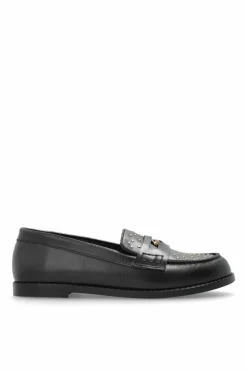 Versace Kids BLACK Leather "loafers" shoes