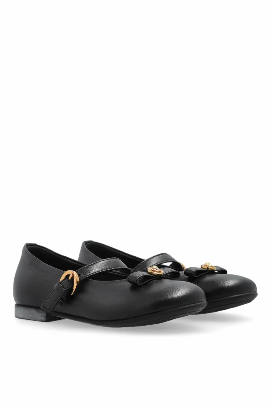Versace Kids BLACK Leather flats