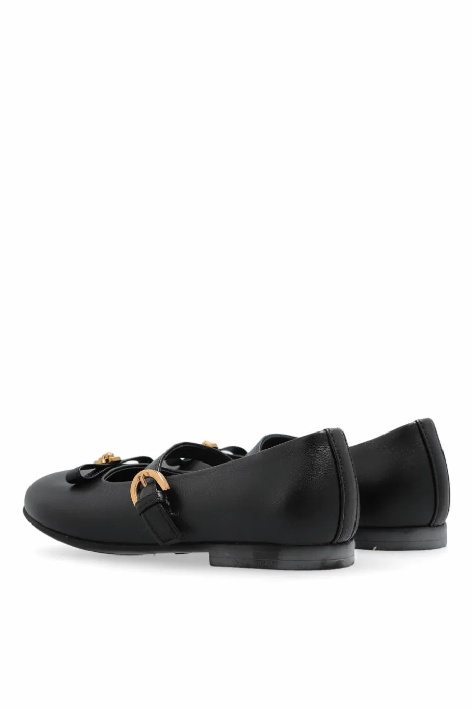 Versace Kids BLACK Leather flats