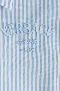 Versace Kids BLUE Shirt with embroidered logo