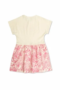 Versace Kids cream Dress with print