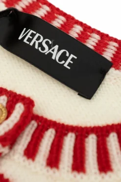 Versace Kids cream Patterned cardigan