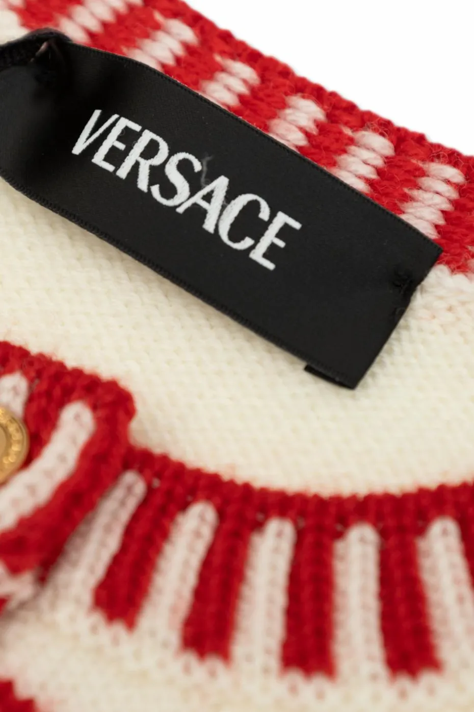 Versace Kids cream Patterned cardigan