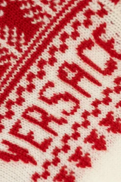 Versace Kids cream Patterned cardigan