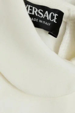 Versace Kids cream Romper with printed logo