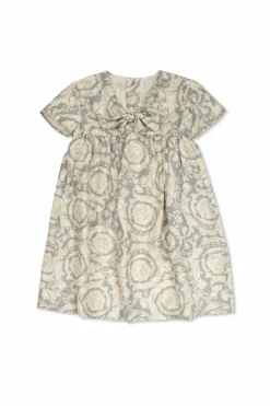 Versace Kids cream Silk dress