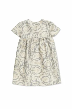 Versace Kids cream Silk dress