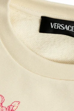 Versace Kids cream Sweatshirt with a print of the characteristic head of Medusa
