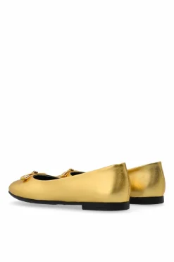 Versace Kids GOLD Leather ballet flats
