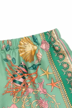Versace Kids GREEN Patterned shorts