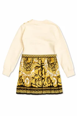 Versace Kids MULTICOLOUR Dress with a pleated skirt