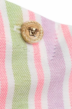 Versace Kids MULTICOLOUR Cropped top with striped pattern