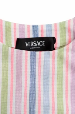 Versace Kids MULTICOLOUR Cropped top with striped pattern