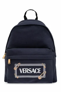 Versace Kids NAVY BLUE Backpack with logo