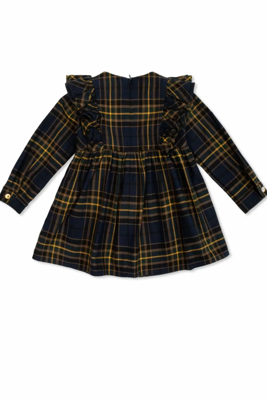 Versace Kids NAVY BLUE Dress with check pattern