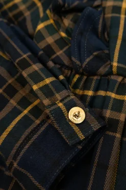 Versace Kids NAVY BLUE Dress with check pattern