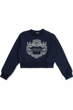 Versace Kids NAVY BLUE Sweatshirt with logo