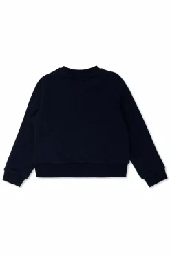 Versace Kids NAVY BLUE Sweatshirt with a shimmering print