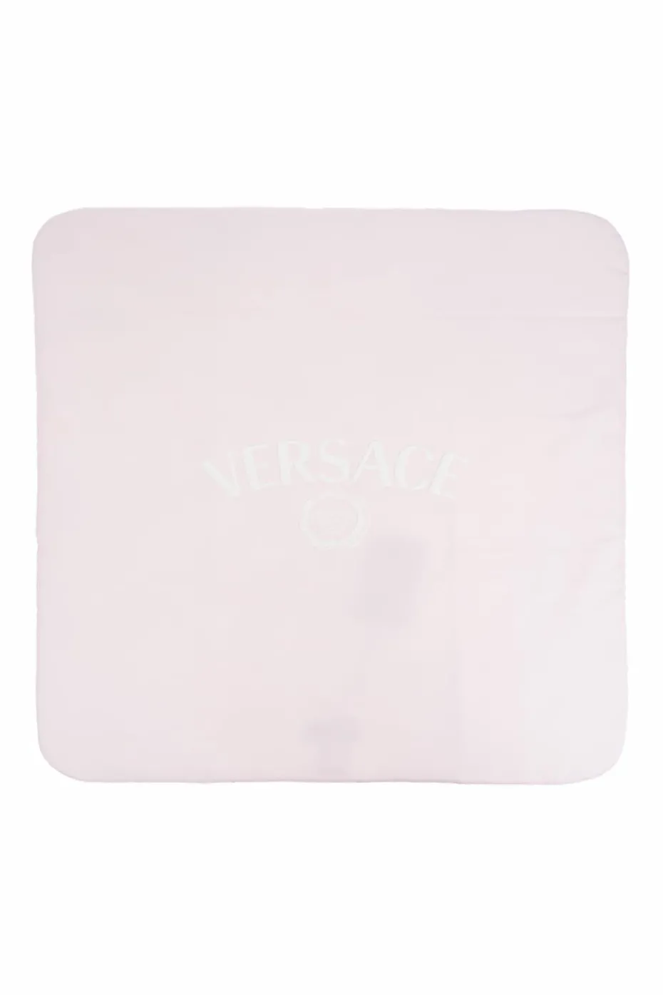 Versace Kids PINK Cotton baby blanket with logo