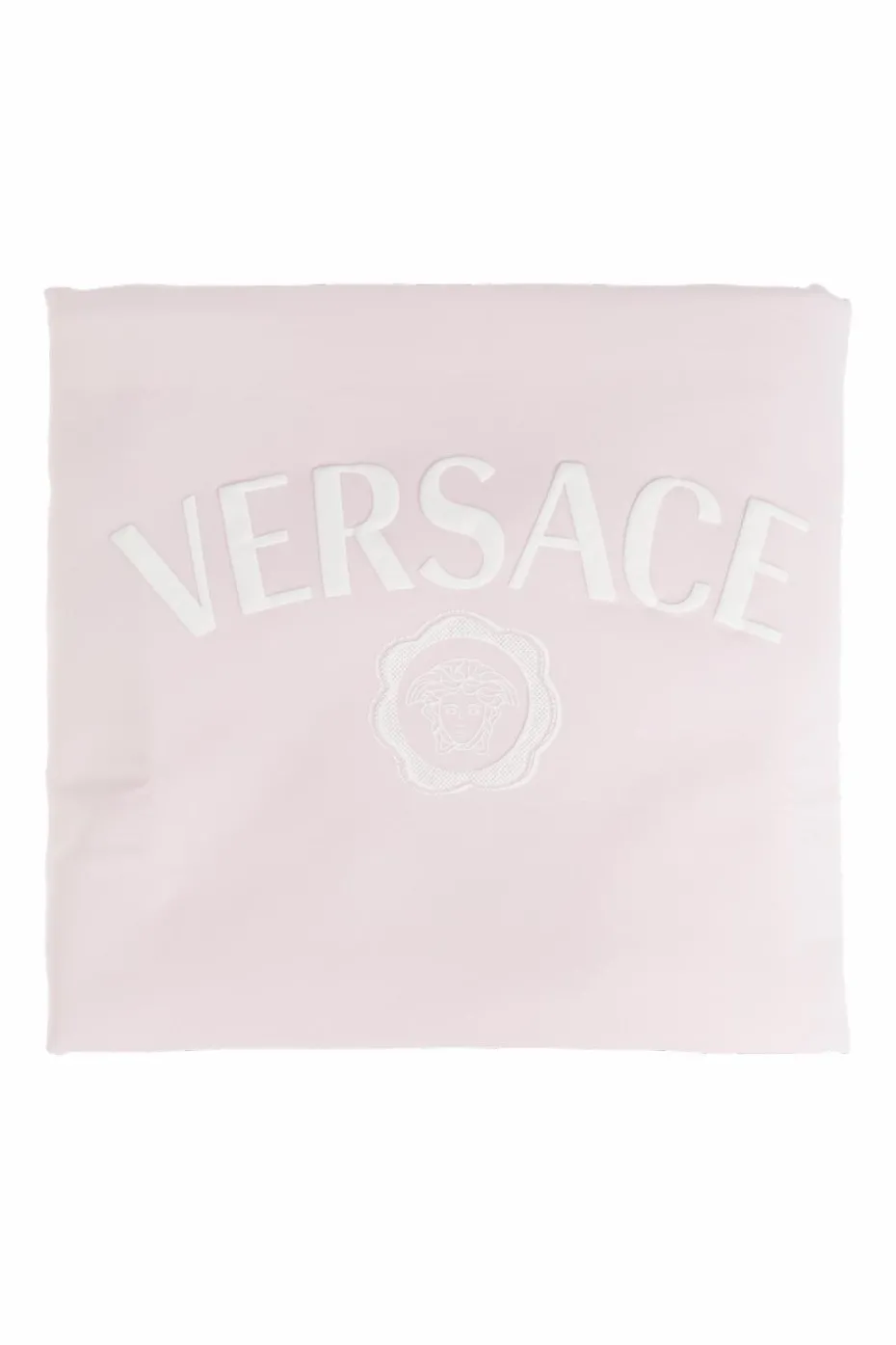 Versace Kids PINK Cotton baby blanket with logo