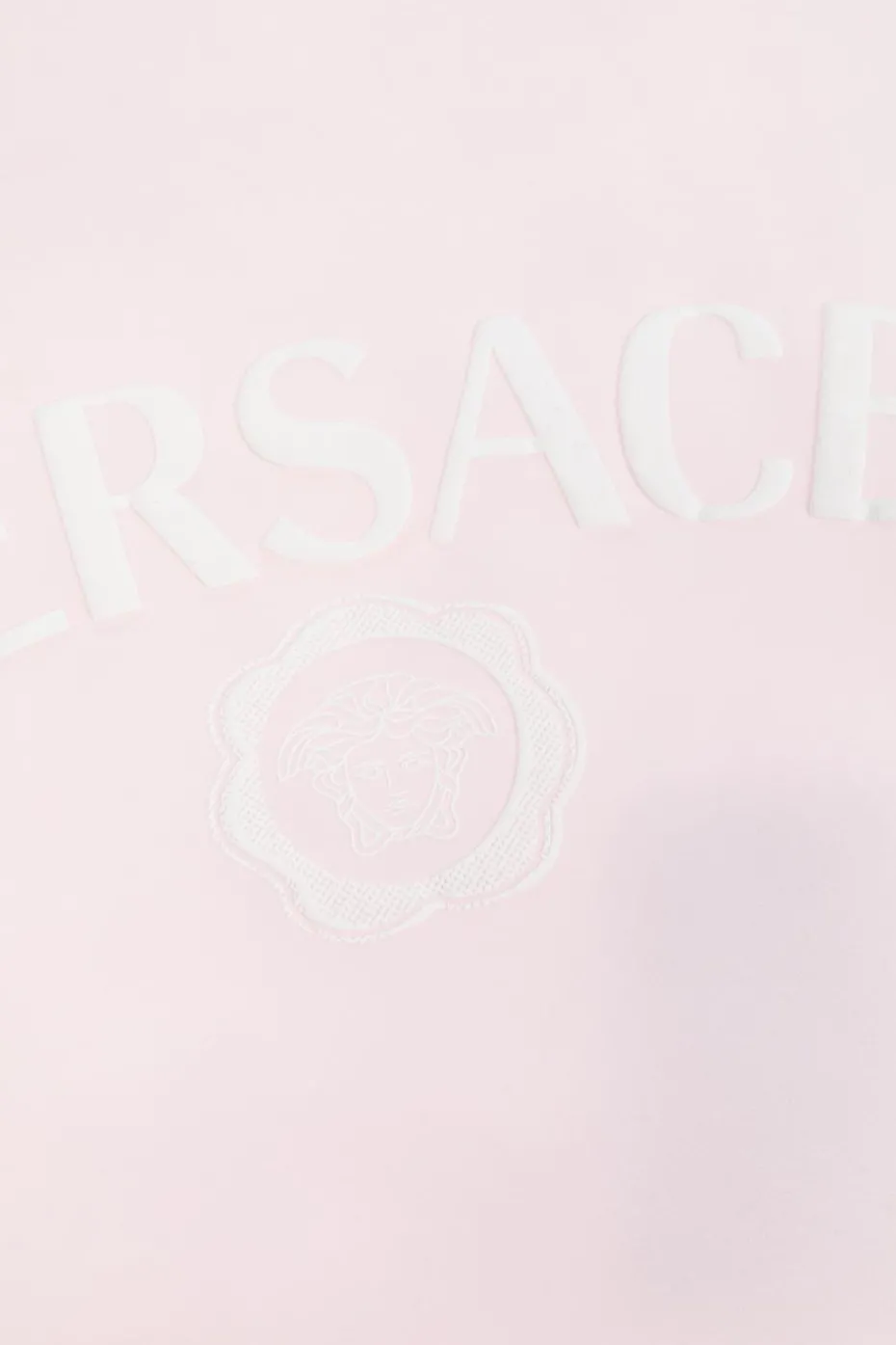 Versace Kids PINK Cotton baby blanket with logo
