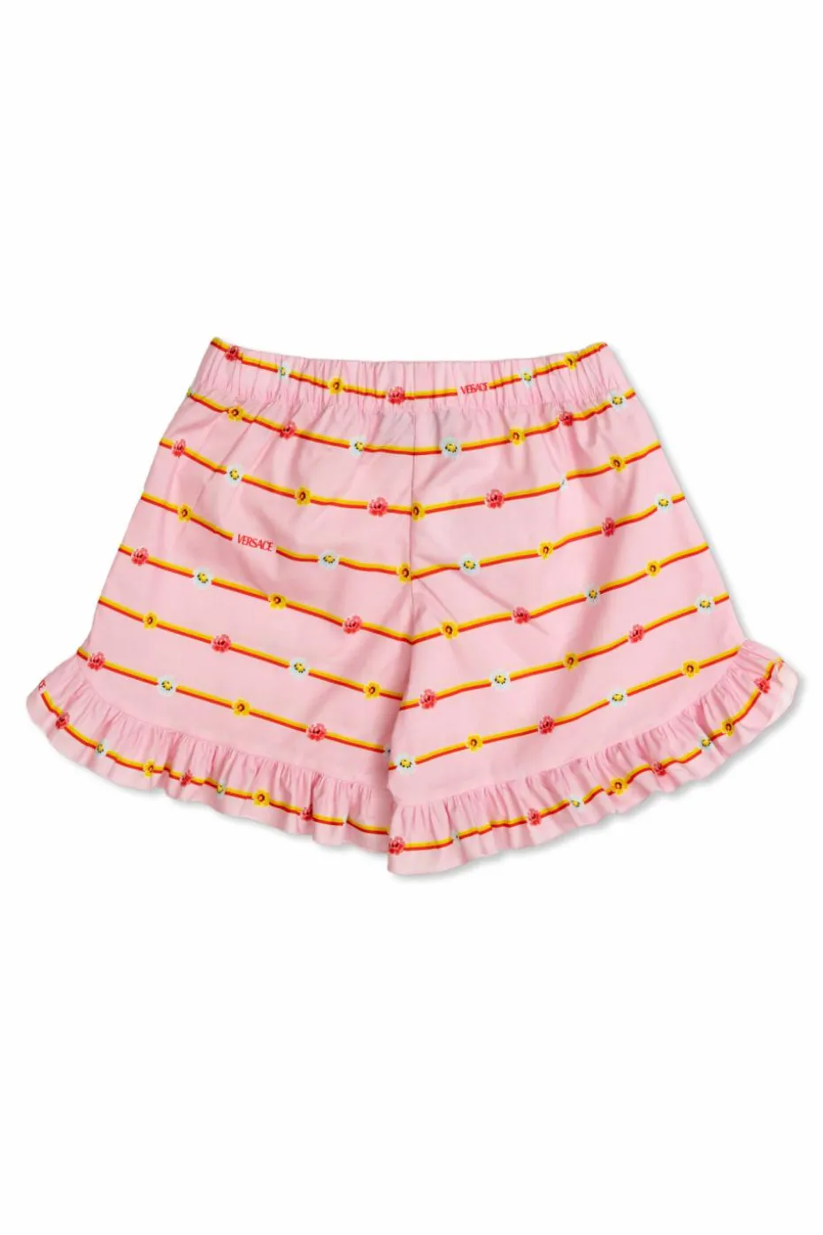 Versace Kids PINK Floral motif shorts