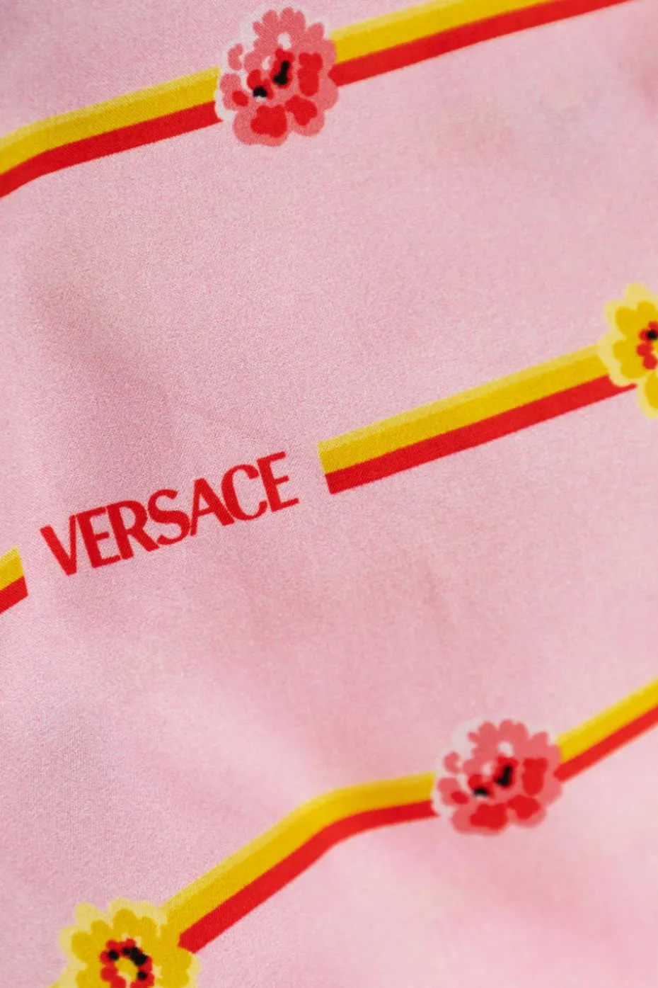 Versace Kids PINK Floral motif shorts