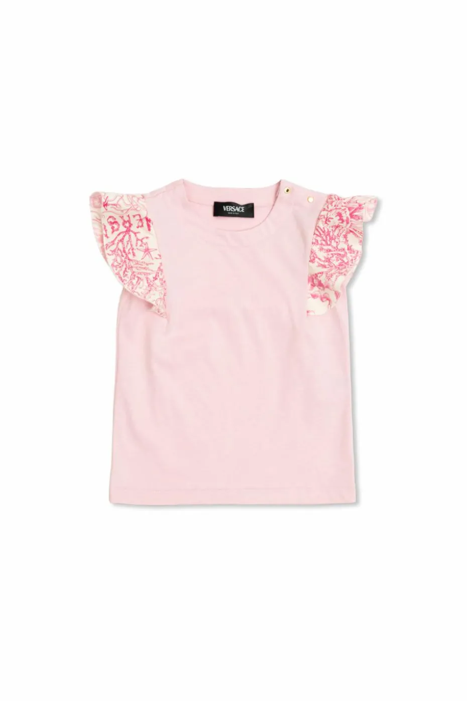 Versace Kids PINK T-shirt with decorative sleeves
