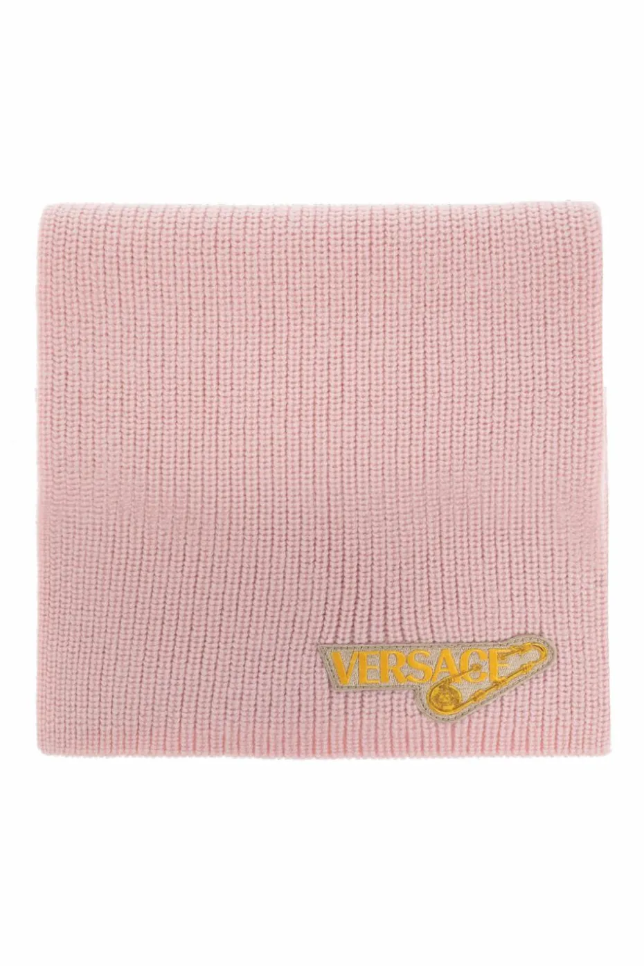 Versace Kids PINK Wool scarf with logo