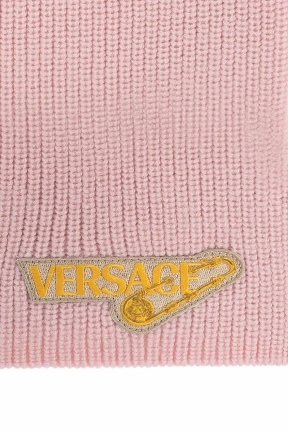 Versace Kids PINK Wool scarf with logo