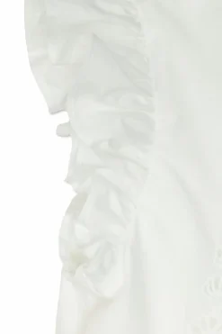 Versace Kids WHITE Cotton dress with openwork pattern