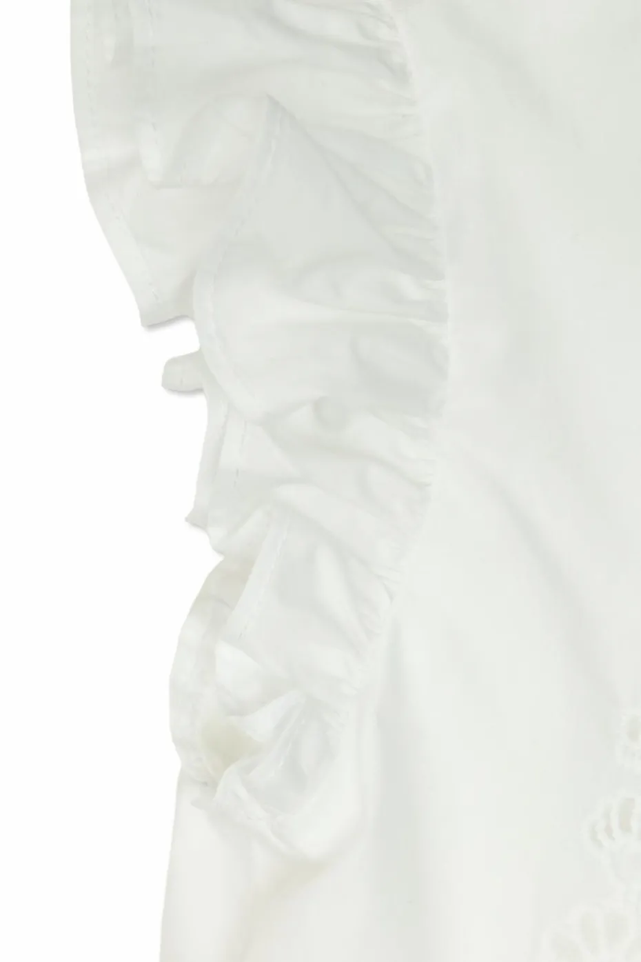 Versace Kids WHITE Cotton dress with openwork pattern