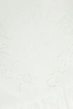 Versace Kids WHITE Cotton dress with openwork pattern