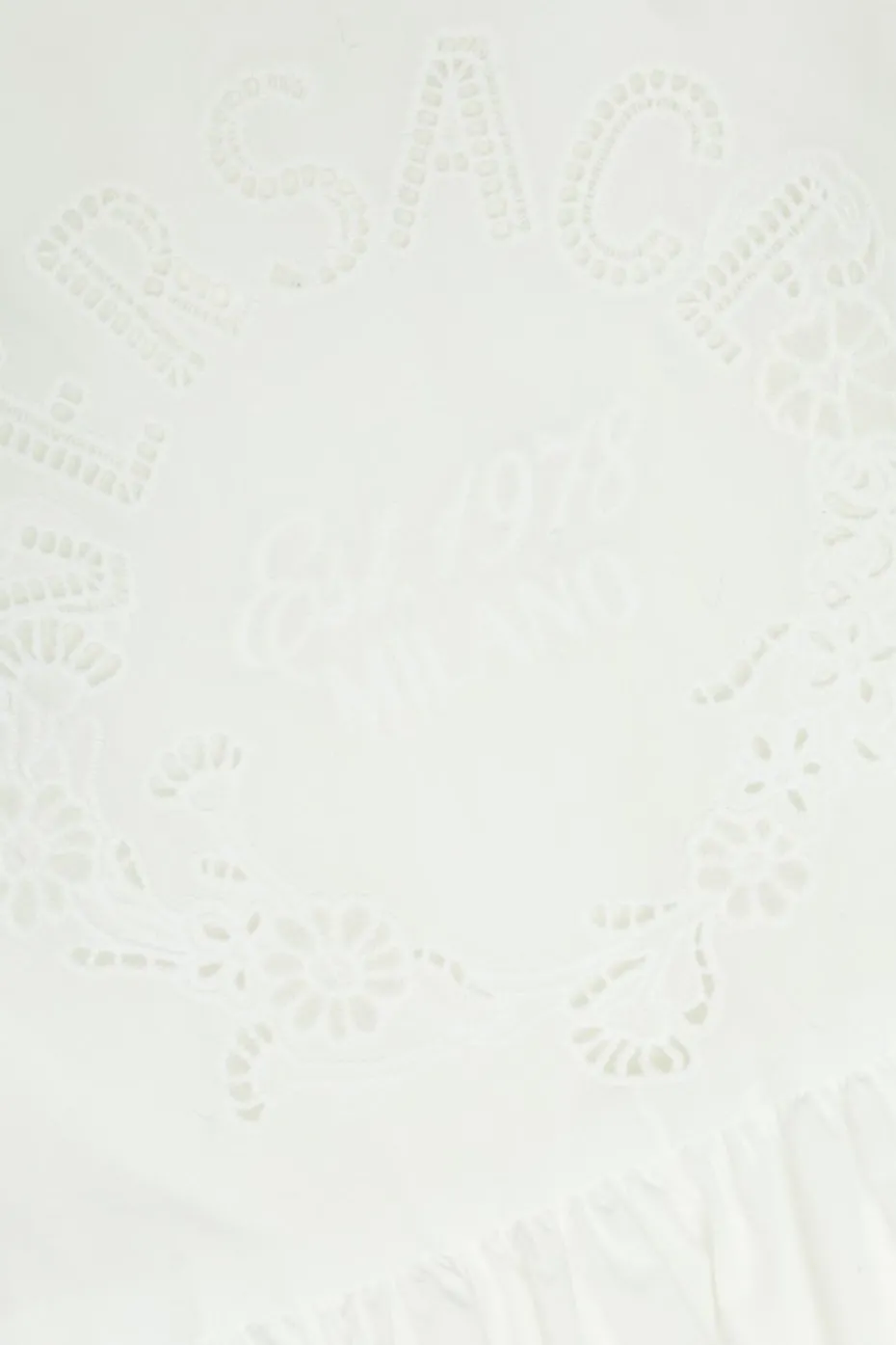 Versace Kids WHITE Cotton dress with openwork pattern