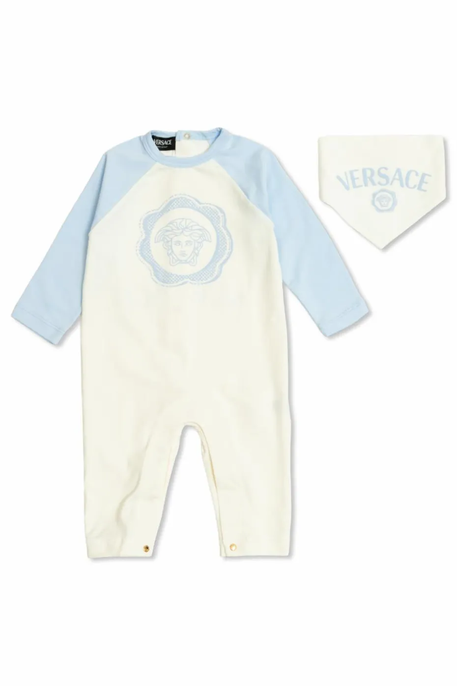 Versace Kids WHITE Set: "pajacyk" and scarf