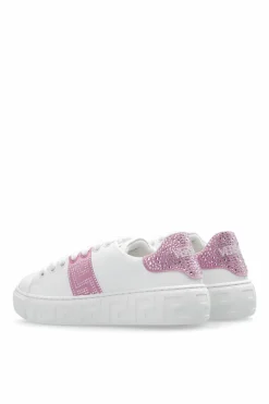 Versace Kids WHITE Sneakers with sparkling crystals