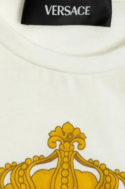 Versace Kids WHITE T-shirt with a print of the characteristic head of 