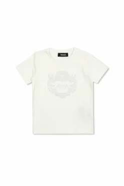 Versace Kids WHITE T-shirt with a shimmering print