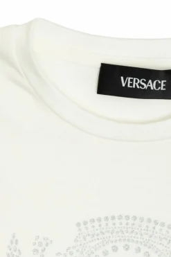 Versace Kids WHITE T-shirt with a shimmering print