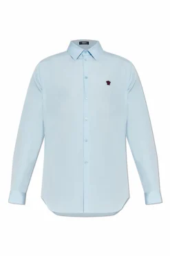 Versace light blue Shirt with logo