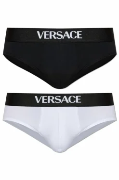 Versace MULTICOLOUR 2-pack of cotton briefs with logo
