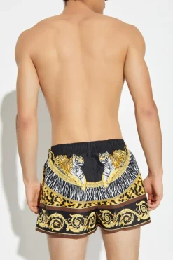 Versace MULTICOLOUR Printed swim shorts