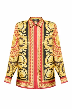 Versace MULTICOLOUR Silk shirt with "Barocco" print