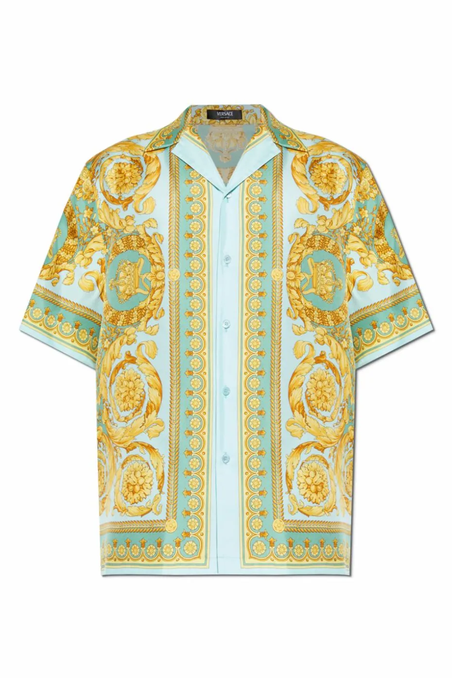 Versace MULTICOLOUR Silk shirt with short sleeves