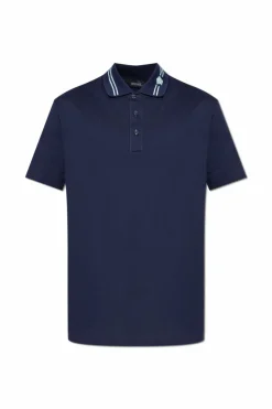 Versace NAVY BLUE Cotton polo