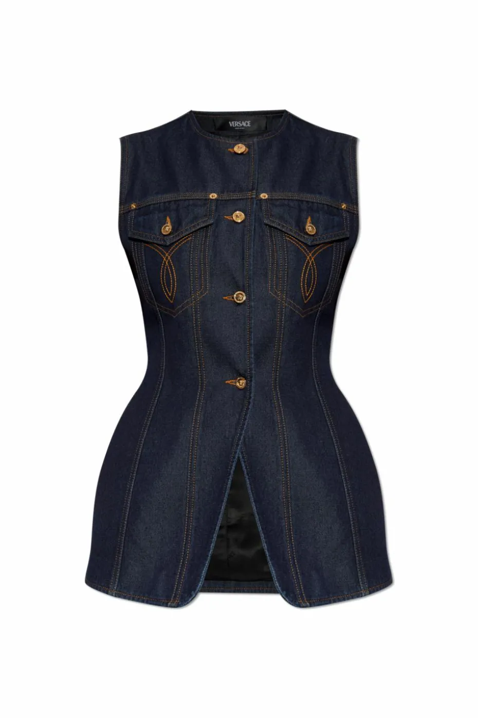 Versace NAVY BLUE Denim vest