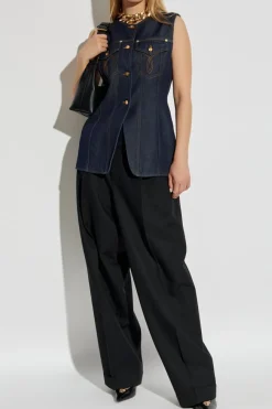 Versace NAVY BLUE Denim vest