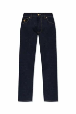 Versace NAVY BLUE Jeans with tapered legs