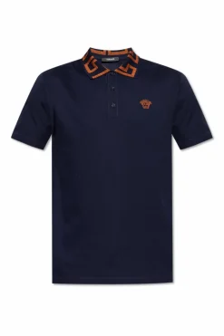 Versace NAVY BLUE Polo with logo