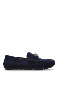 Versace NAVY BLUE Suede loafers